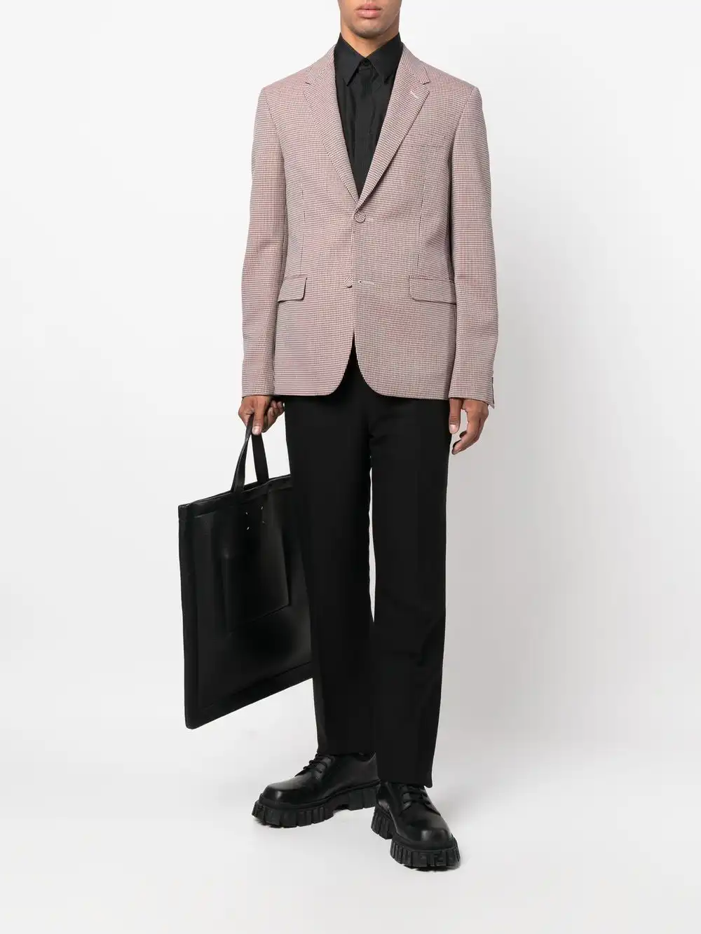 Affordable FENDI single-breasted houndstooth blazer