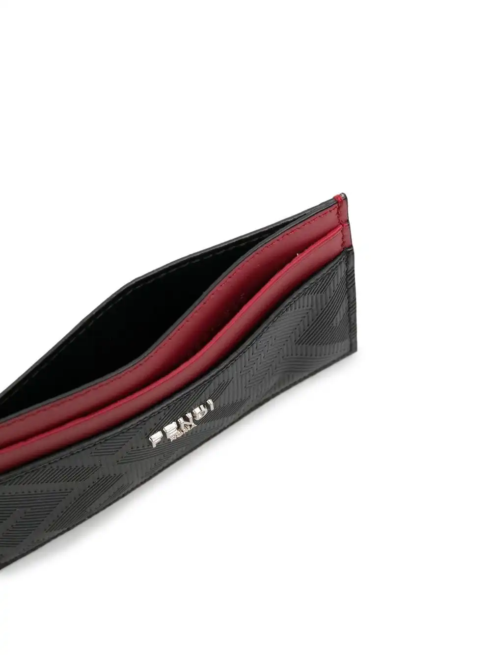 Affordable FENDI logo-print leather card holder