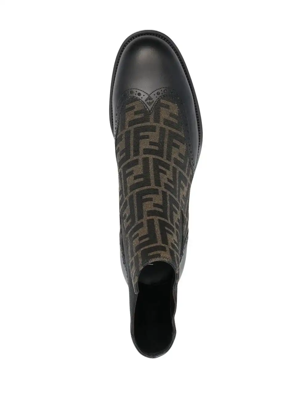 Cheap FENDI monogram-pattern leather ankle boots