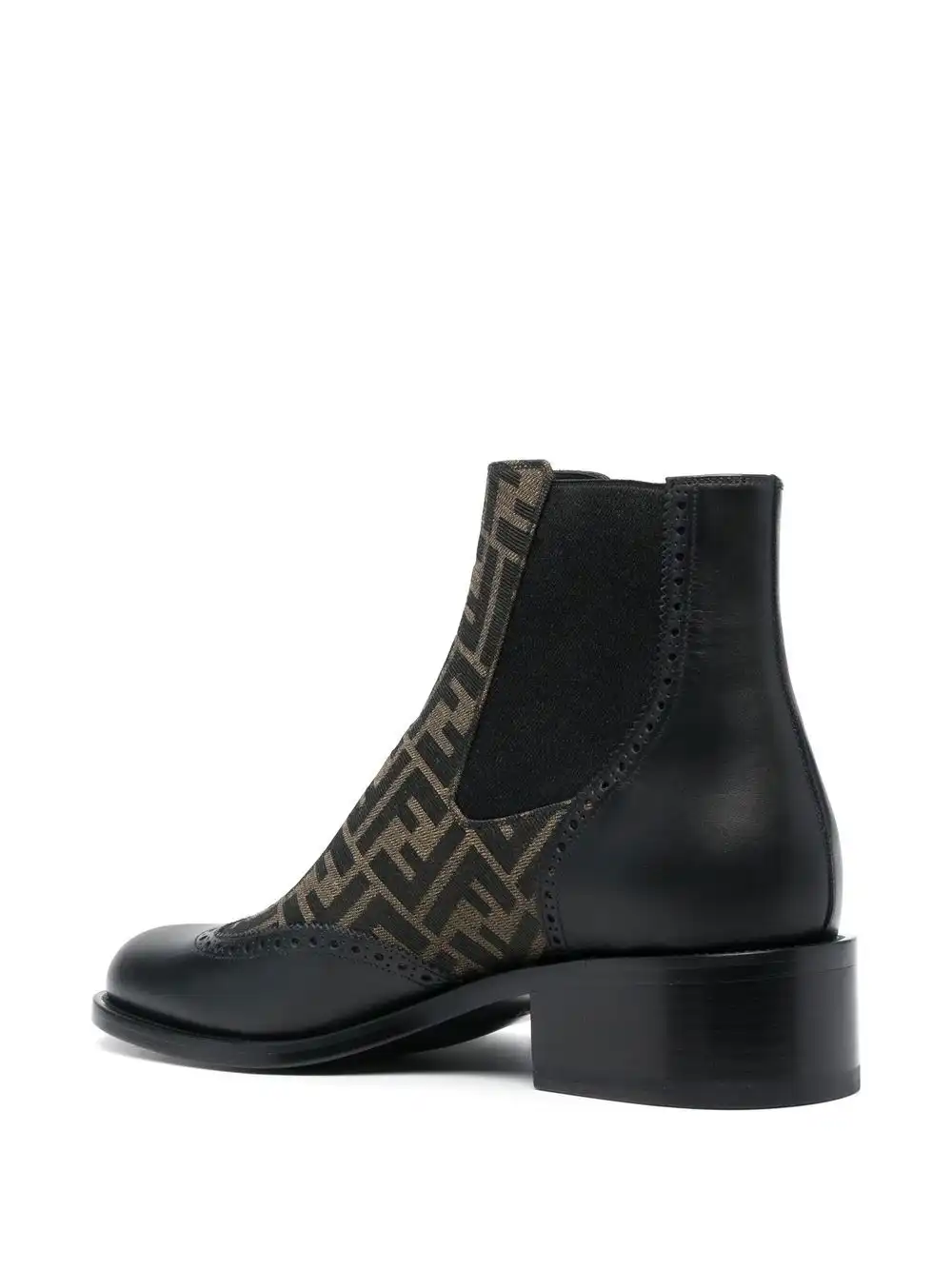 Cheap FENDI monogram-pattern leather ankle boots