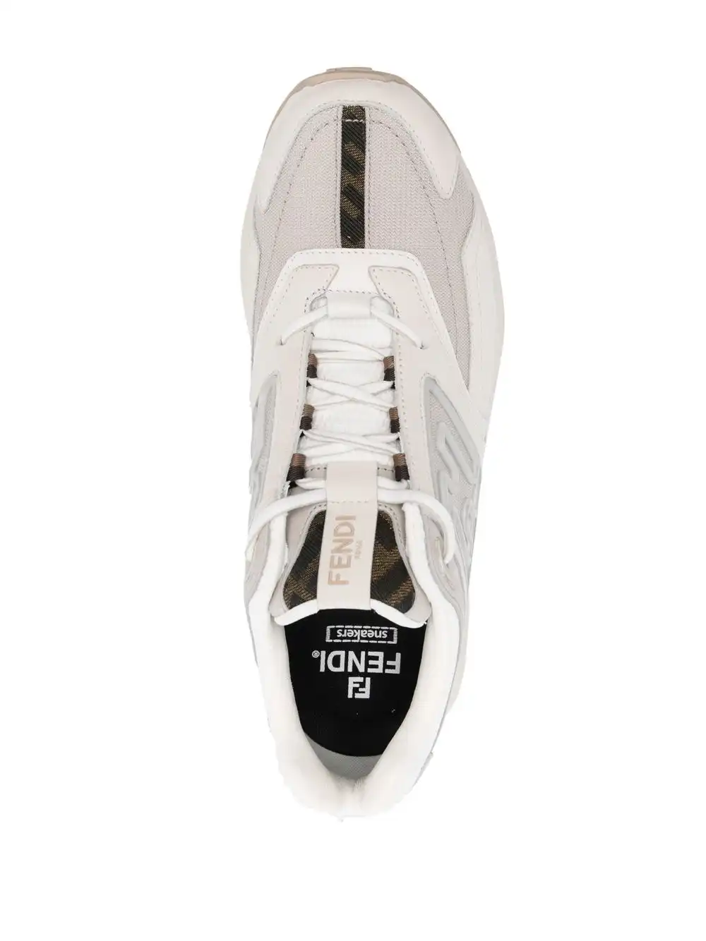 Affordable FENDI panelled low-top sneakers