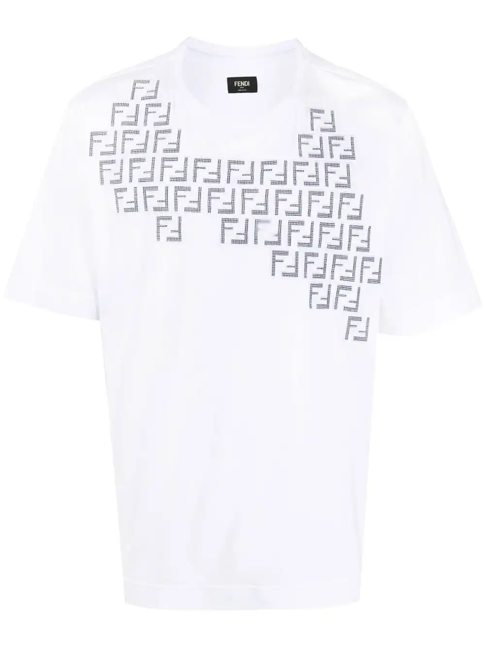 Cheap FENDI FF logo crew-neck T-shirt