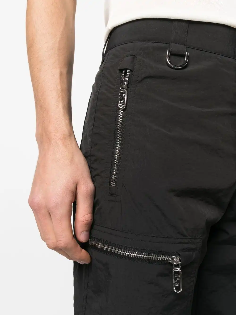 Cheap FENDI zip-pockets slim trousers