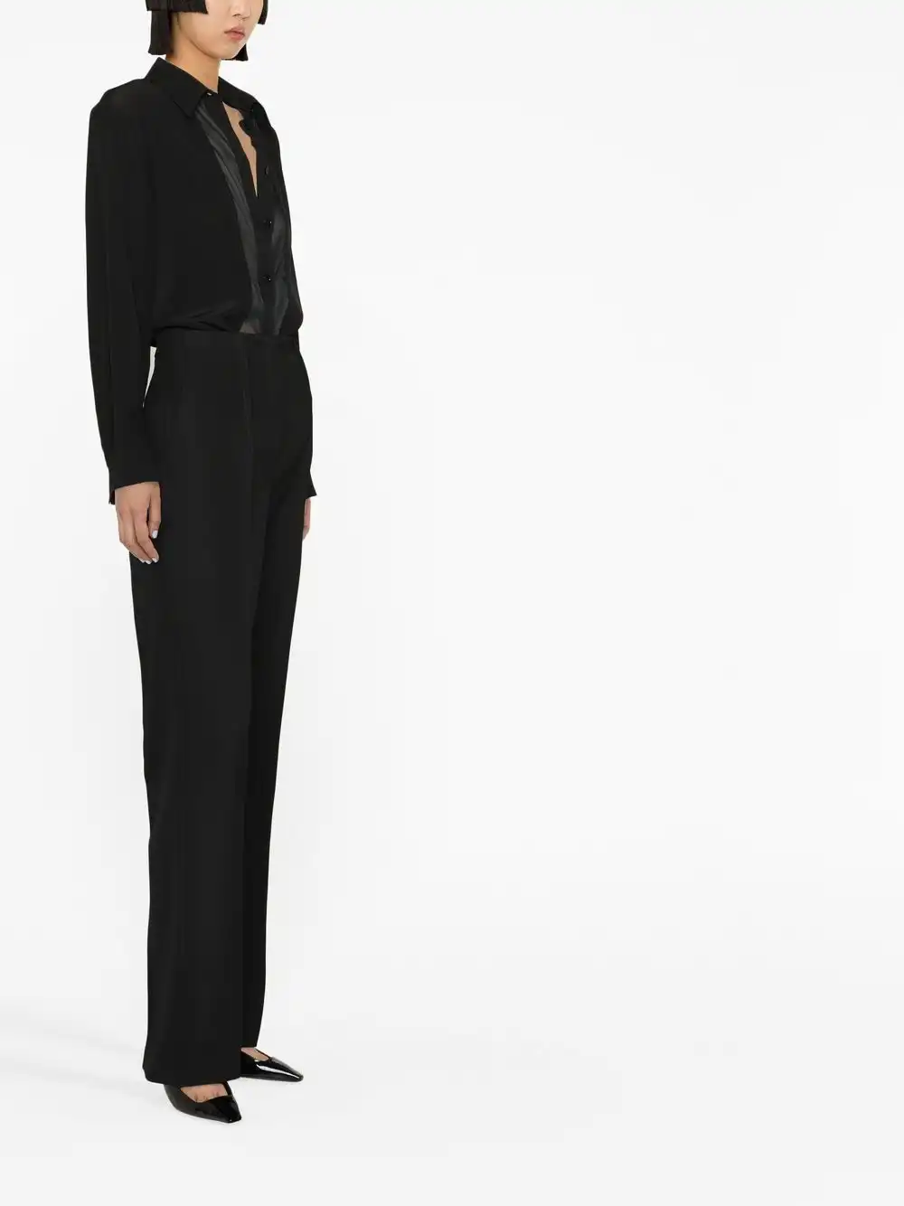 Affordable FENDI tailored virgin wool slim-cut trousers