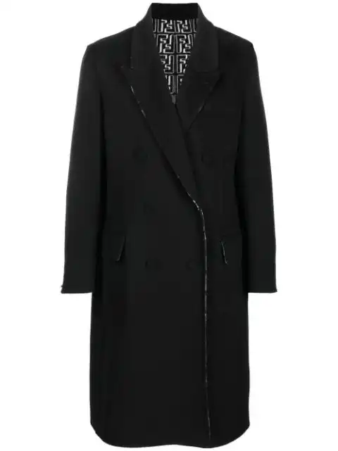 FENDI FF-print double-breasted reversible coat