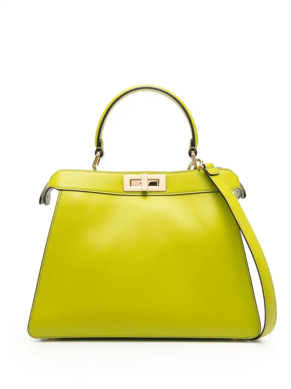 Affordable FENDI Peekaboo leather tote bag