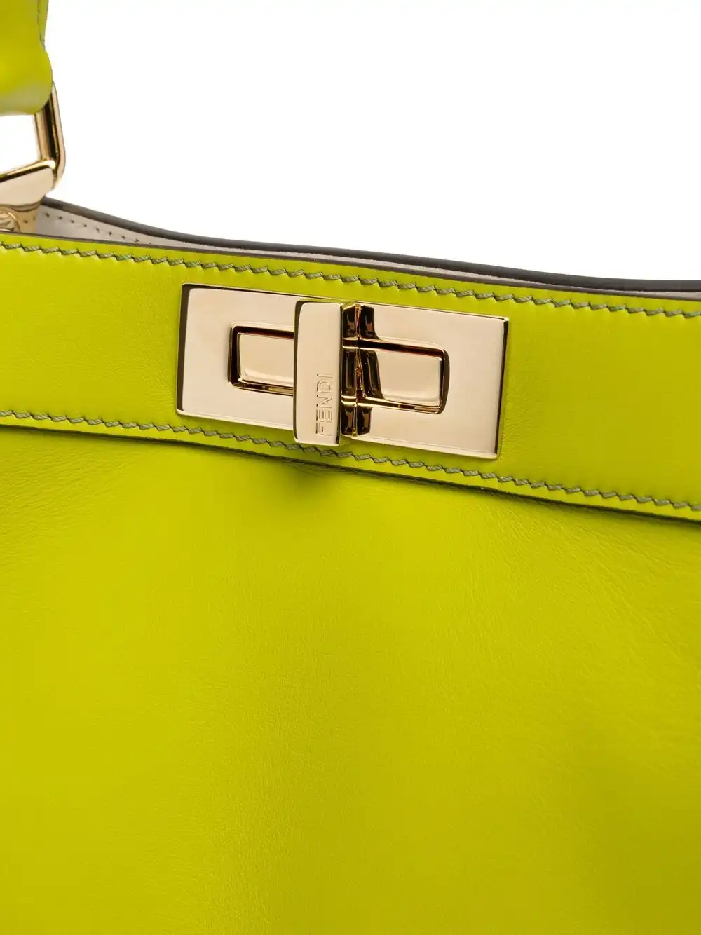 Affordable FENDI Peekaboo leather tote bag