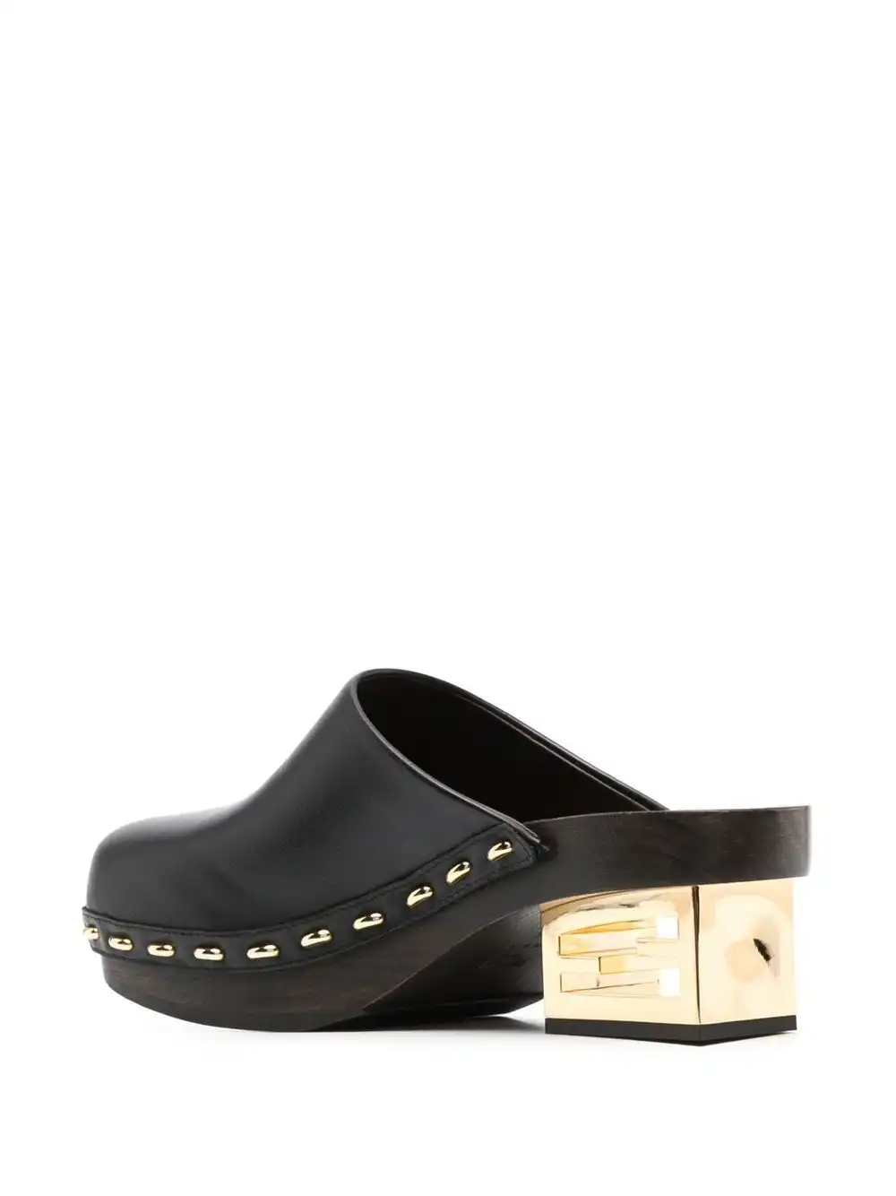 Cheap FENDI logo block-heel mules