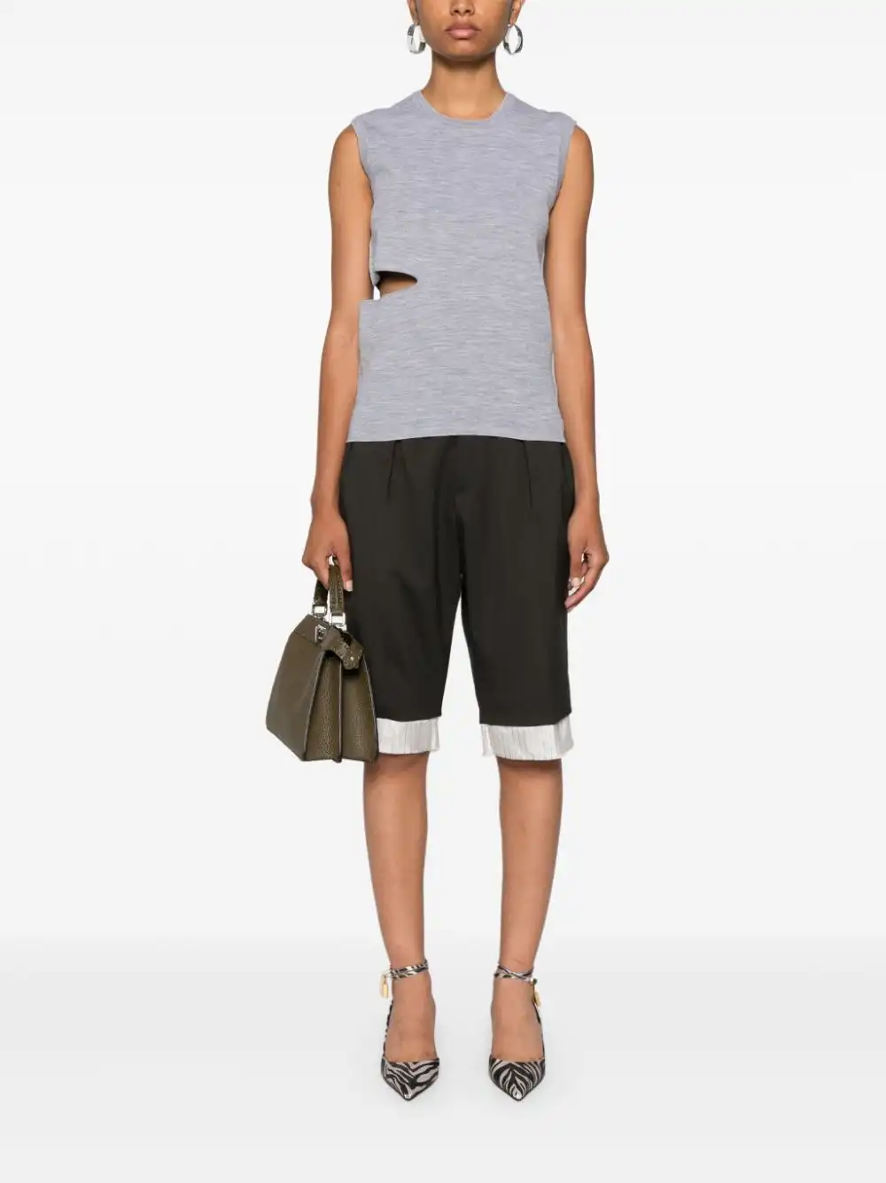 Affordable FENDI FF-motif tank top