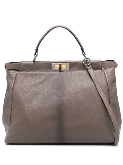 Fendi 2010s Peekaboo leather tote bag