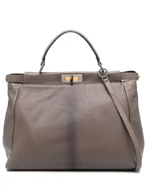 Fendi 2010s Peekaboo leather tote bag