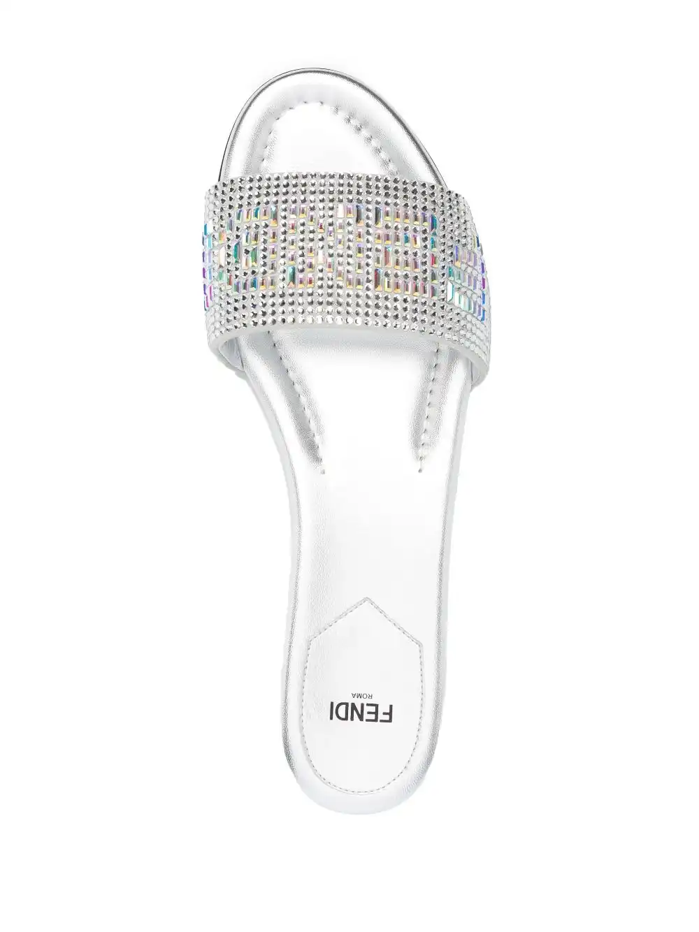 Affordable FENDI crystal-embellished leather sandals