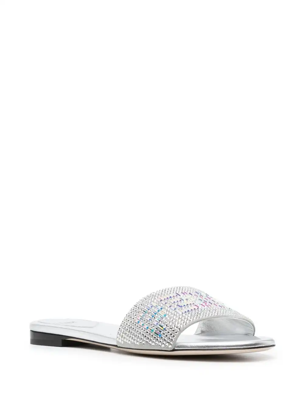 Affordable FENDI crystal-embellished leather sandals