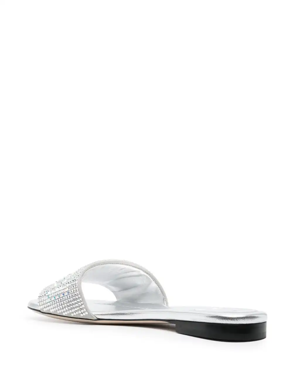 Affordable FENDI crystal-embellished leather sandals