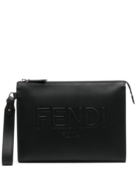 FENDI calf-leather clutch bag