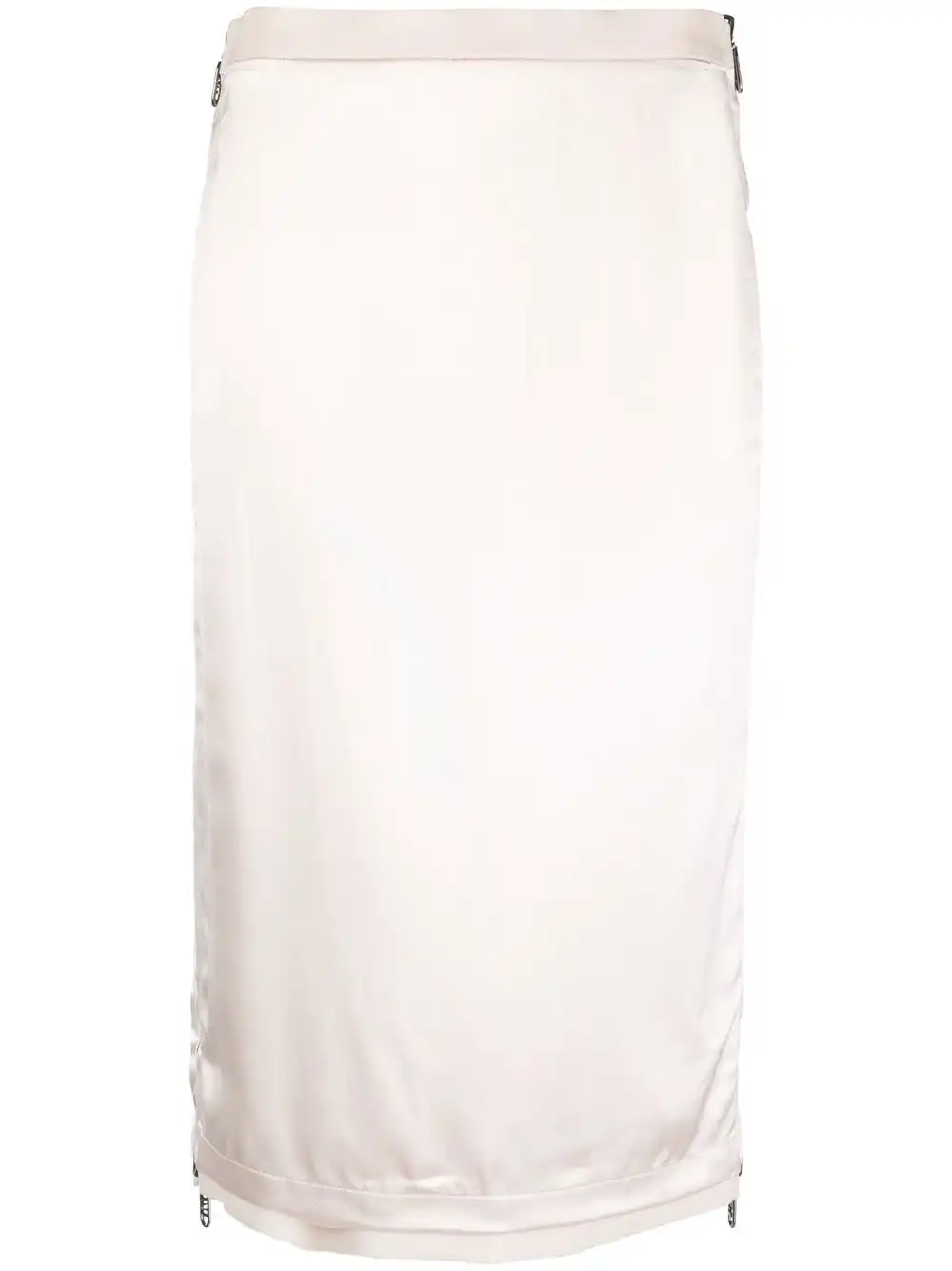 Affordable FENDI satin-finish gabardine midi skirt