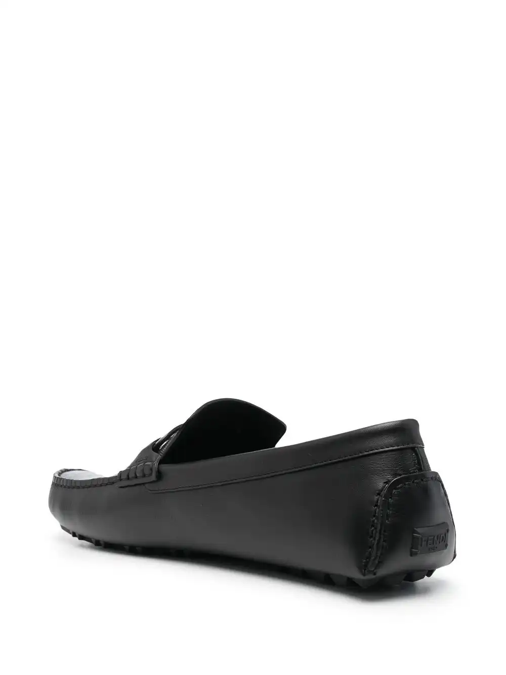 Cheap FENDI logo-print leather loafers