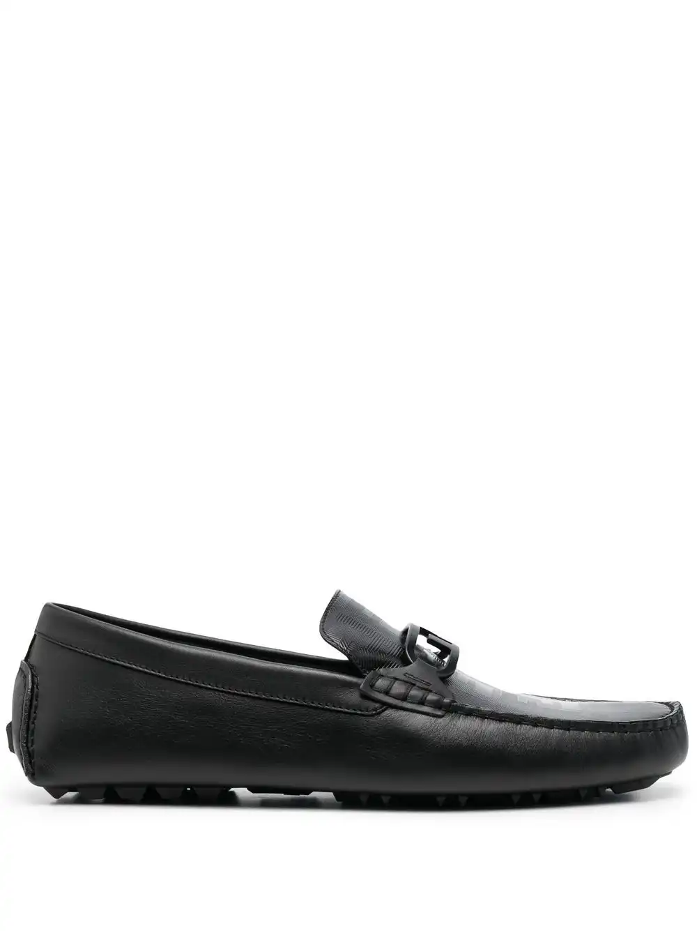 Cheap FENDI logo-print leather loafers