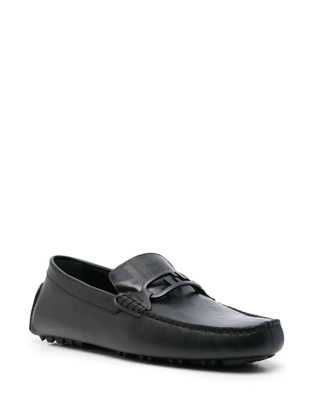 Cheap FENDI logo-print leather loafers