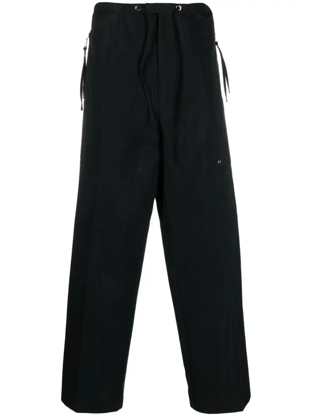 Affordable FENDI logo-patch wide-leg trousers