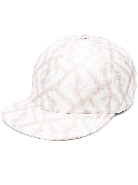 FENDI FF logo-print silk baseball cap