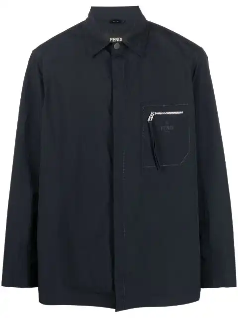 FENDI zip-pocket shirt jacket