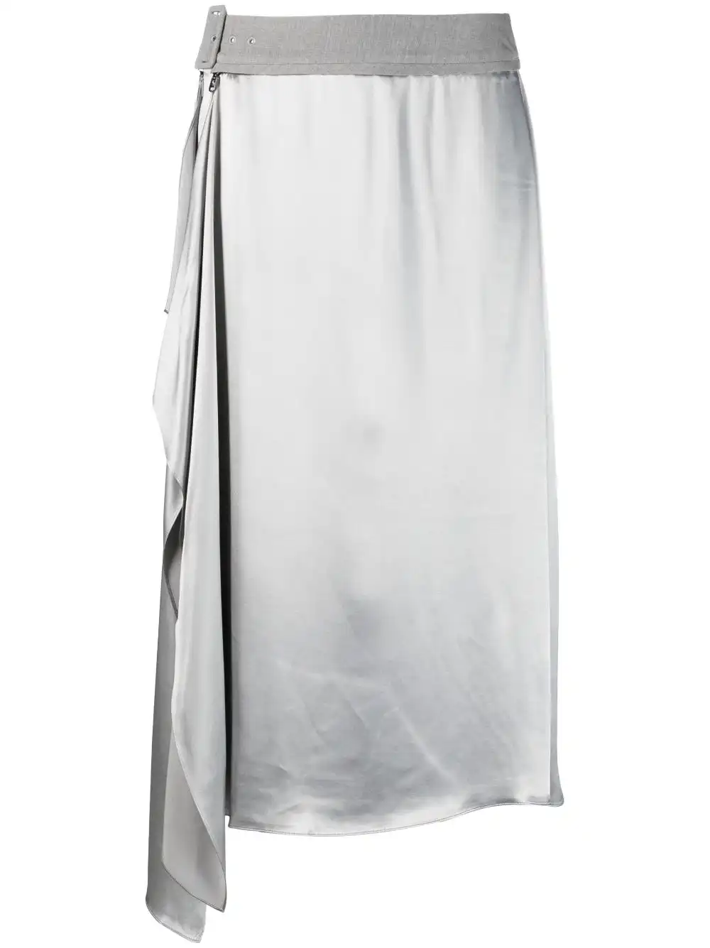 Affordable FENDI satin-finish midi skirt