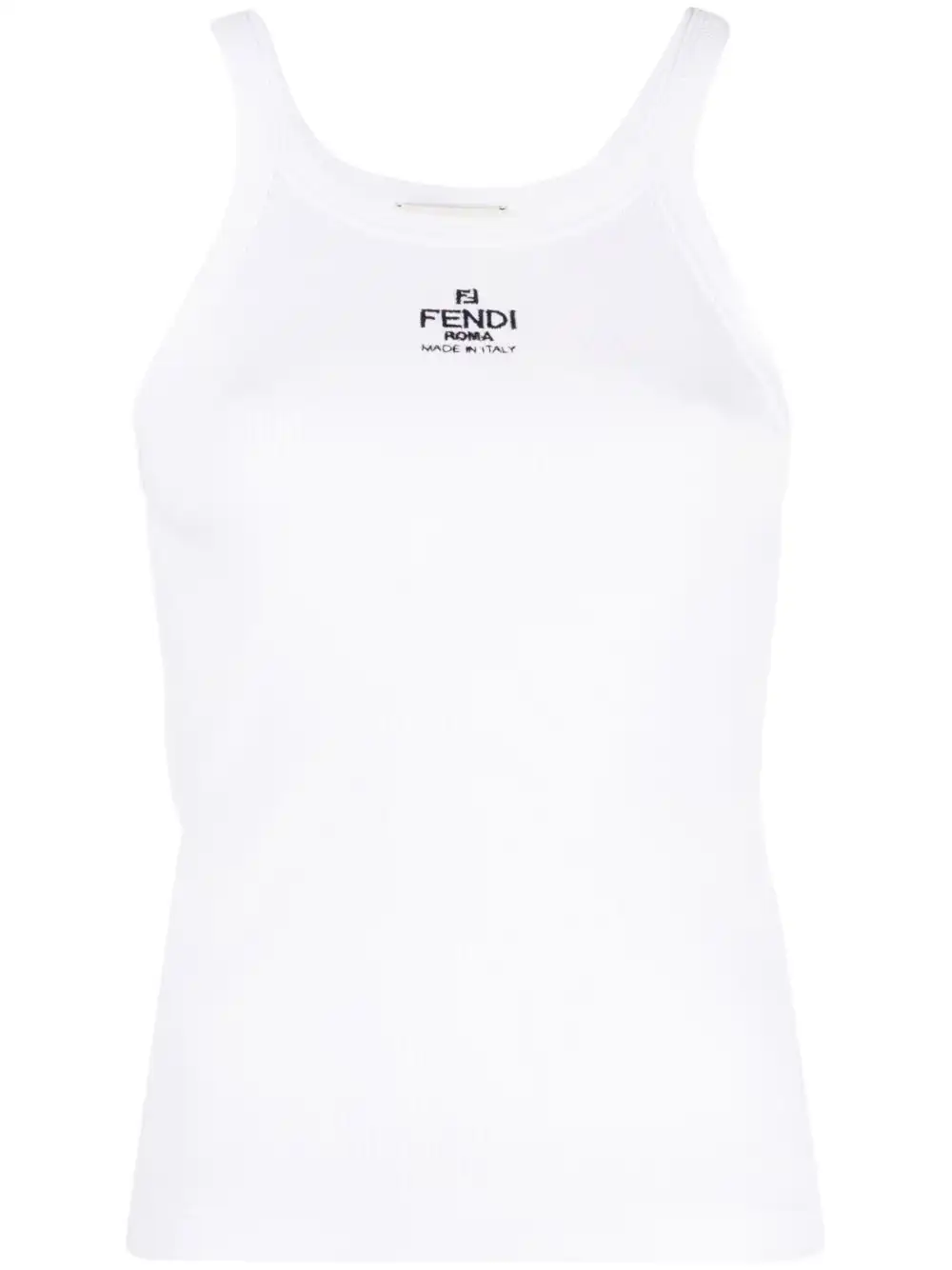 Affordable FENDI logo-embroidered vest top