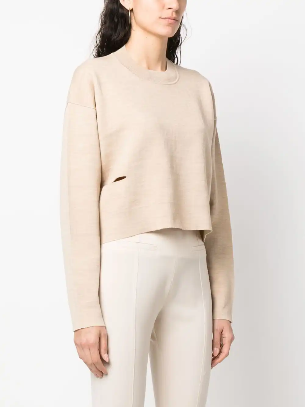 Cheap FENDI cut-out-detailing cropped jumper