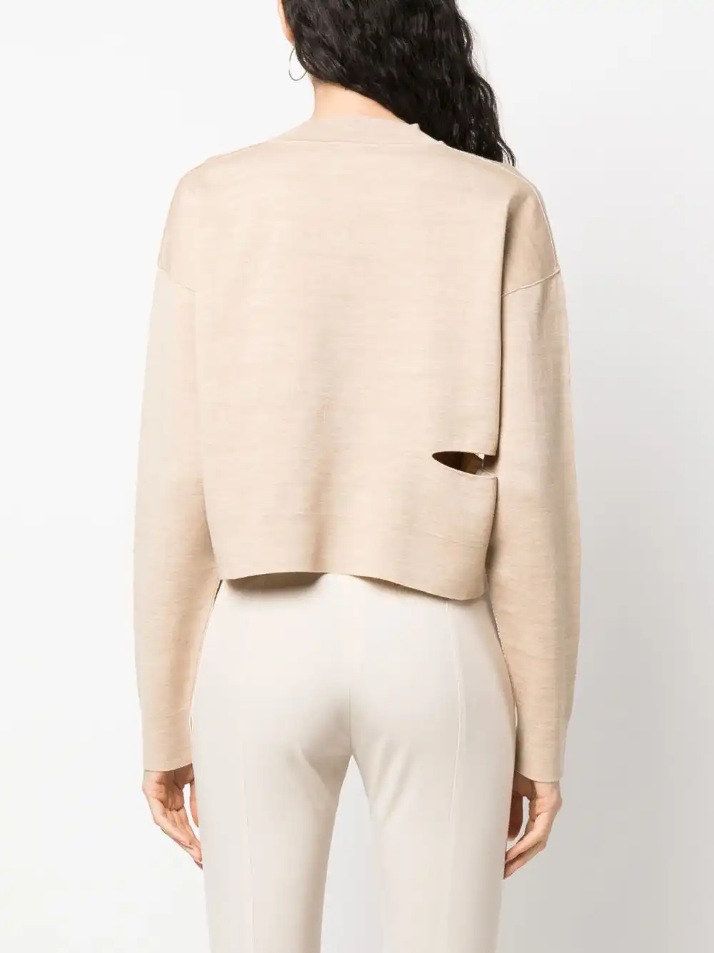 Cheap FENDI cut-out-detailing cropped jumper