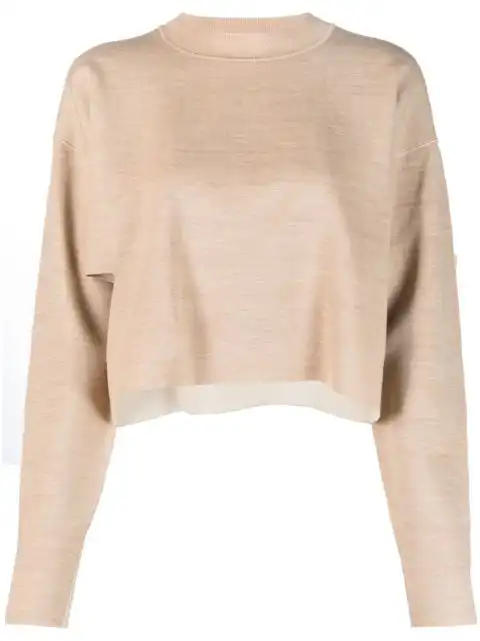 FENDI cut-out-detailing cropped jumper