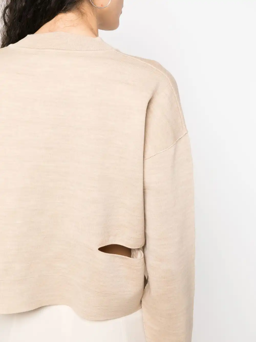 Cheap FENDI cut-out-detailing cropped jumper