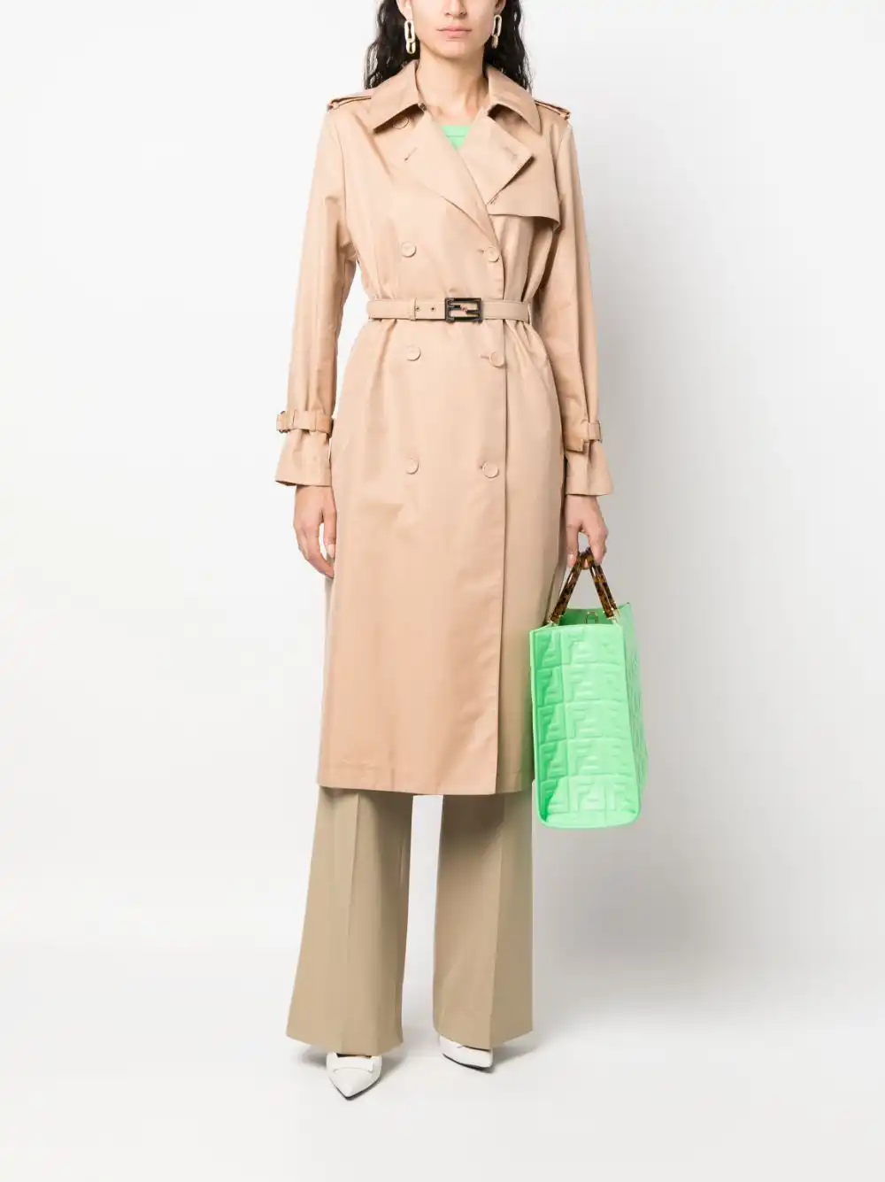 Affordable FENDI belted trench coat