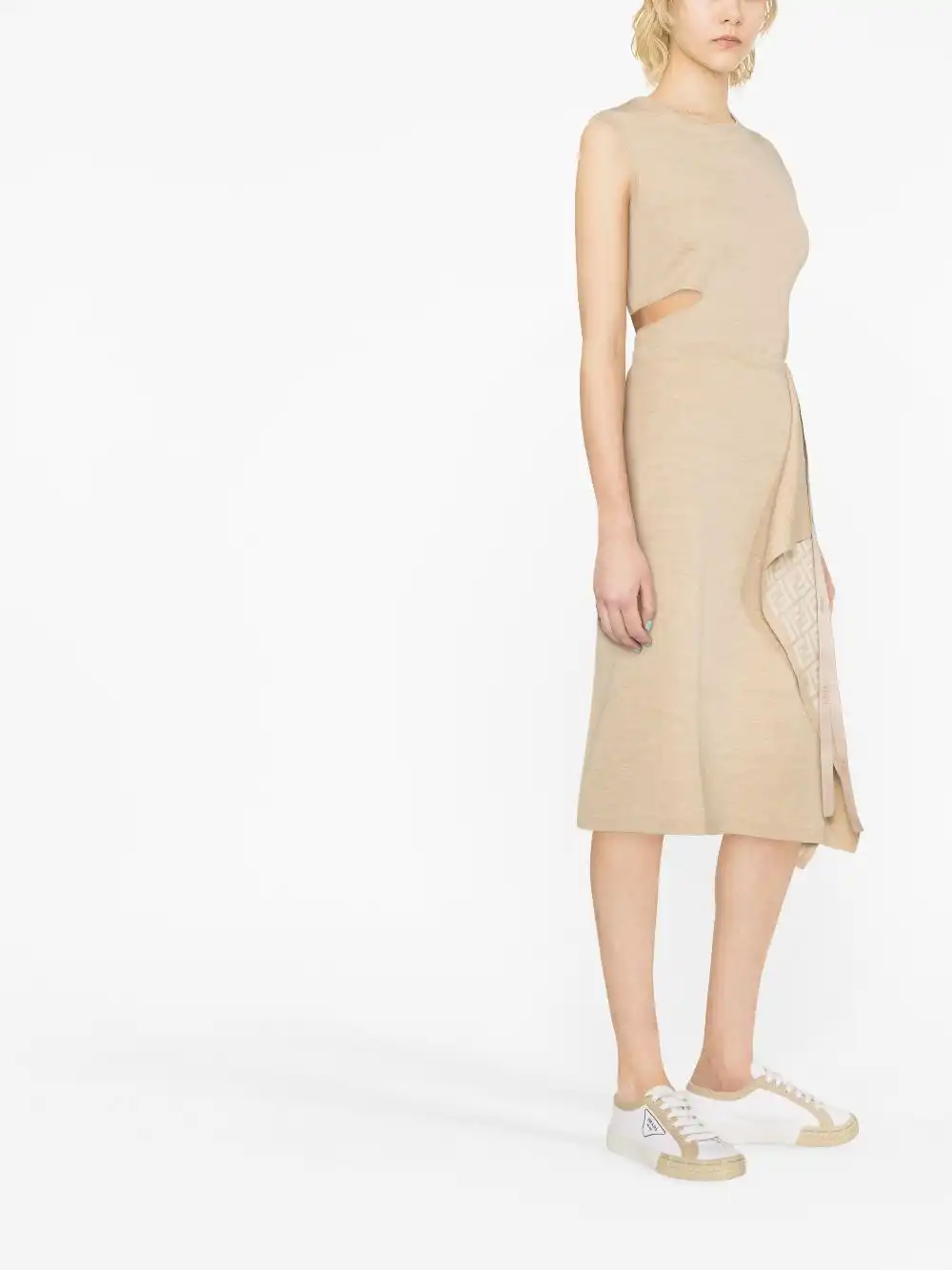 Cheap FENDI asymmetric knitted wrap skirt