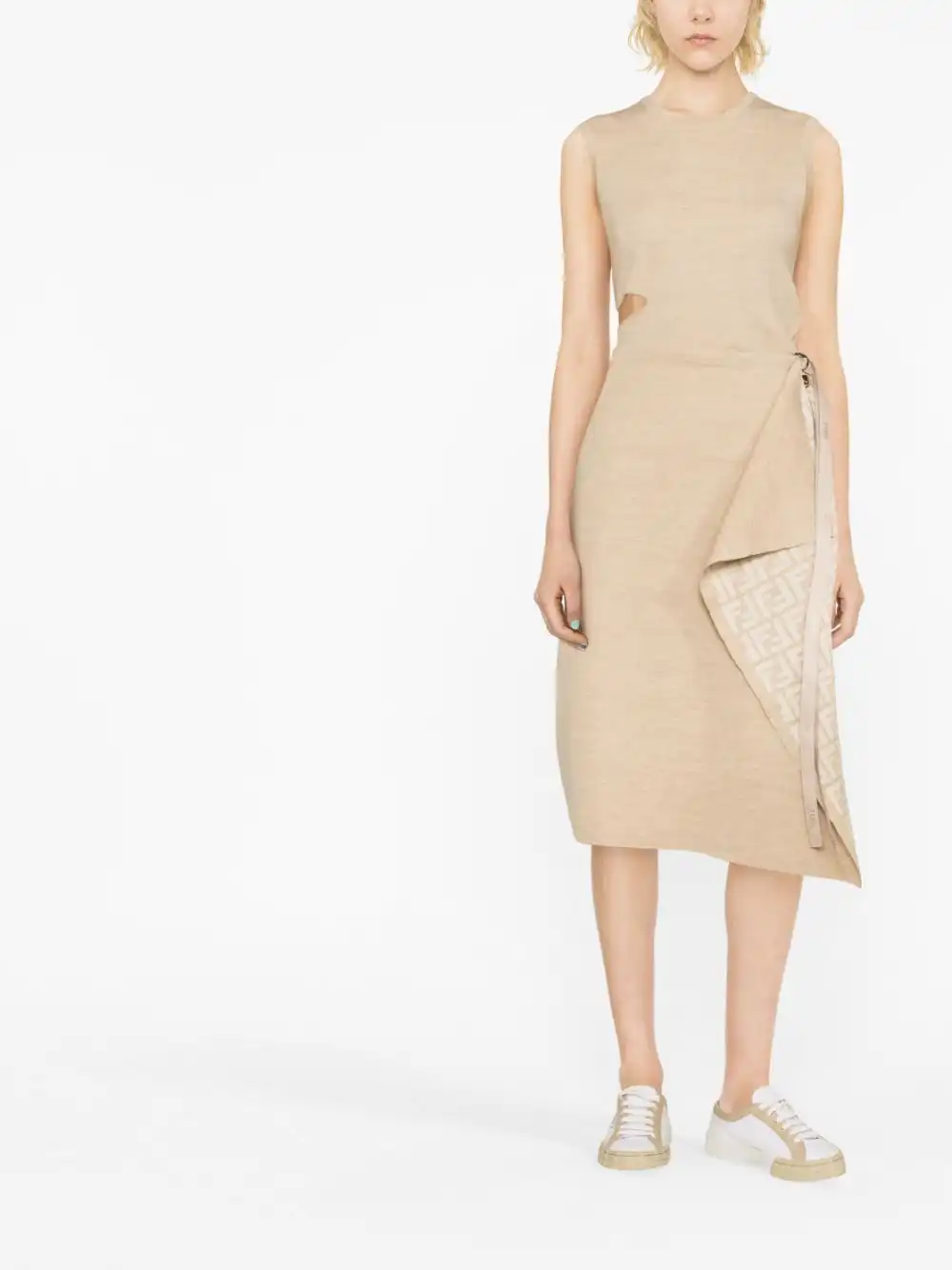 Cheap FENDI asymmetric knitted wrap skirt