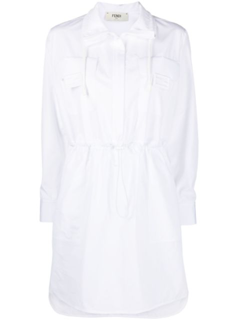 FENDI drawstring-waist cotton dress