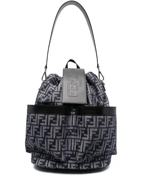 FENDI monogram-pattern backpack