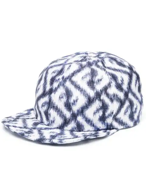 Cheap FENDI FF logo-print silk baseball cap