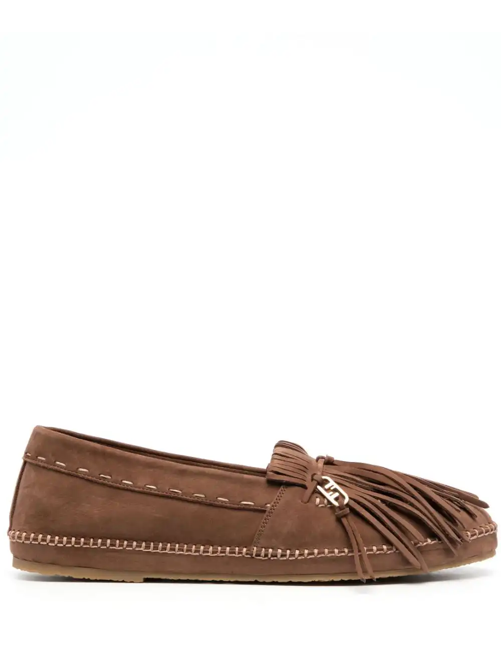 Cheap FENDI O' Lock suede moccasin