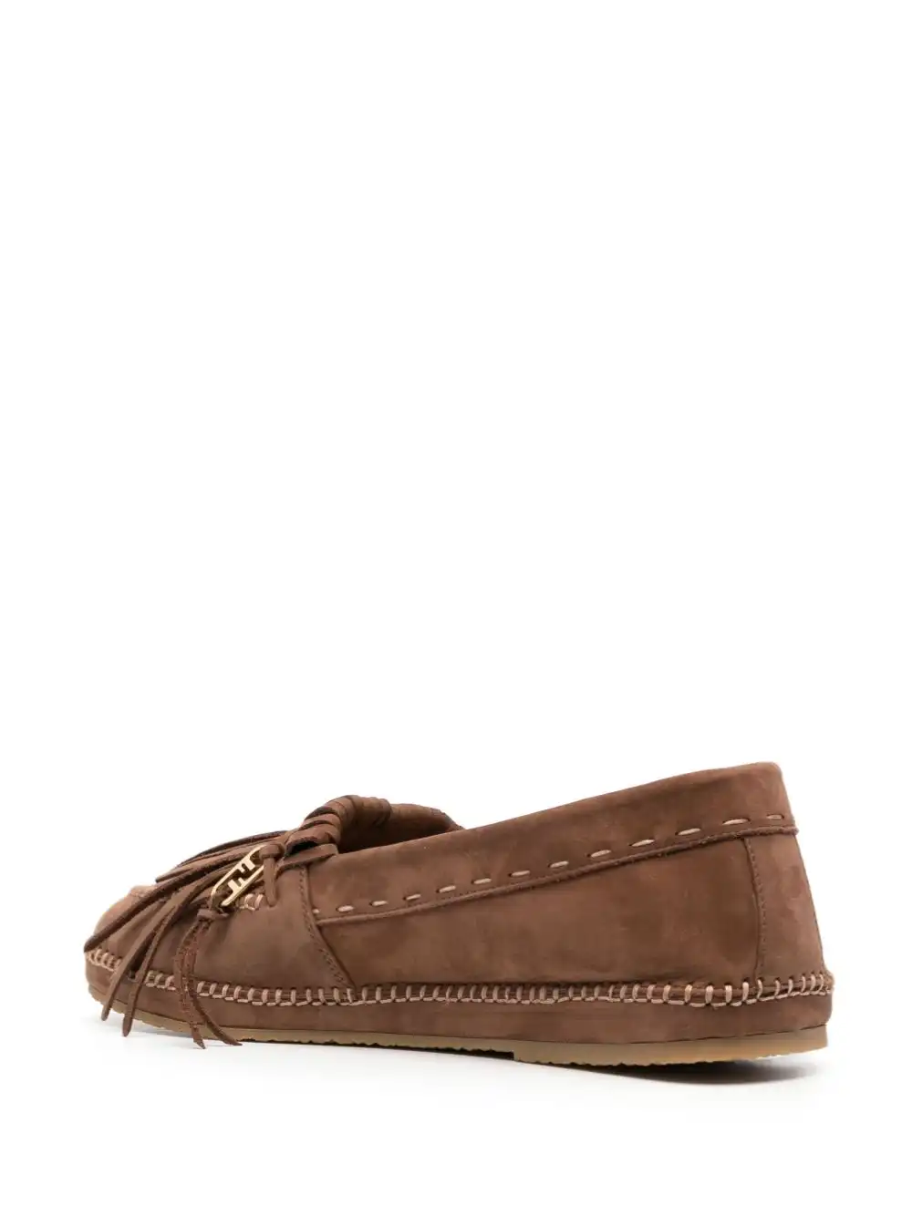 Cheap FENDI O' Lock suede moccasin