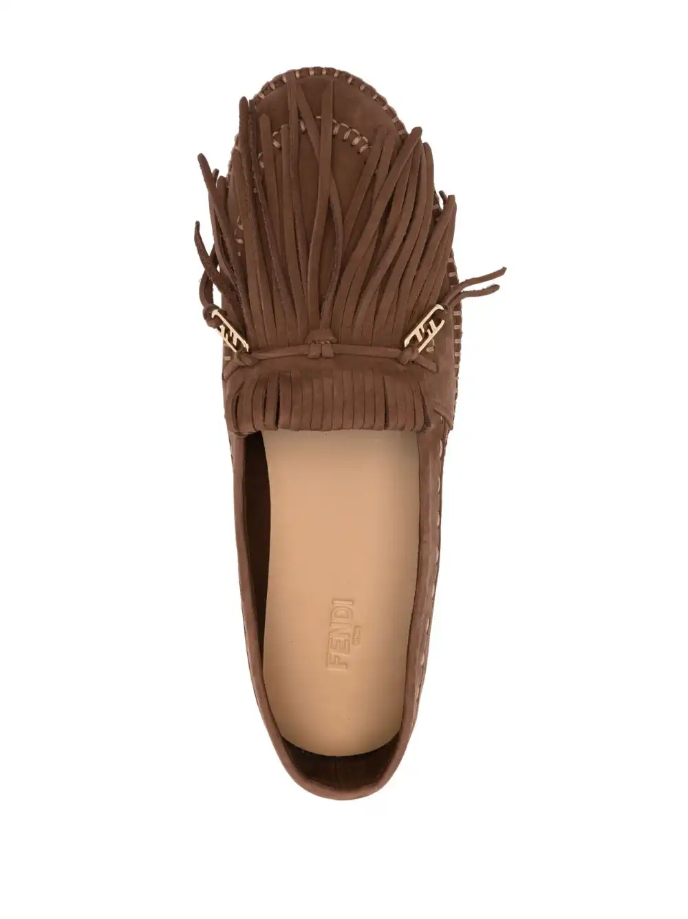 Cheap FENDI O' Lock suede moccasin