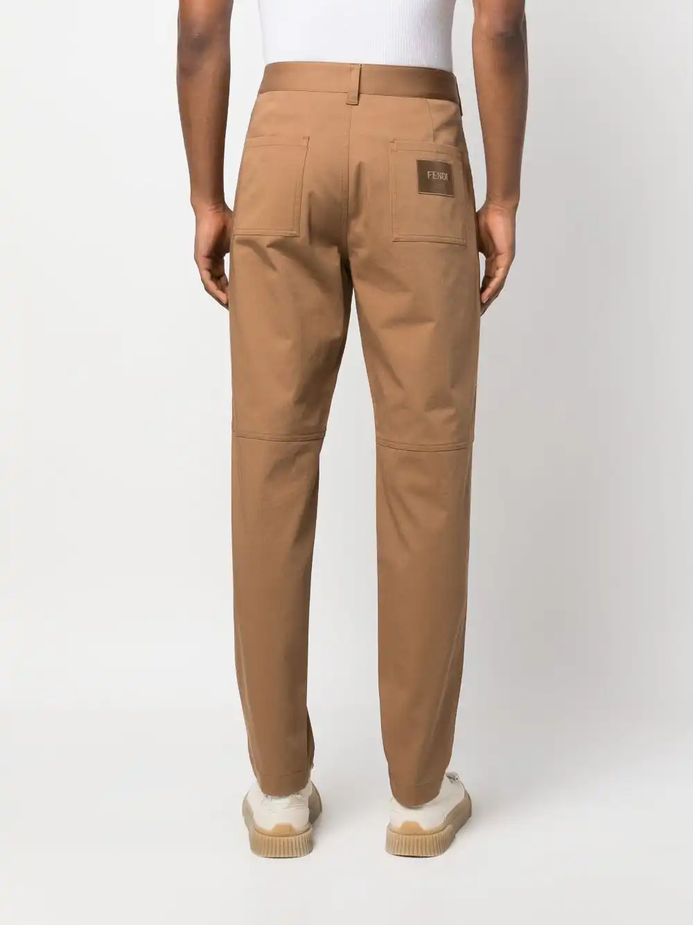 Affordable FENDI mid-rise straight-leg trousers