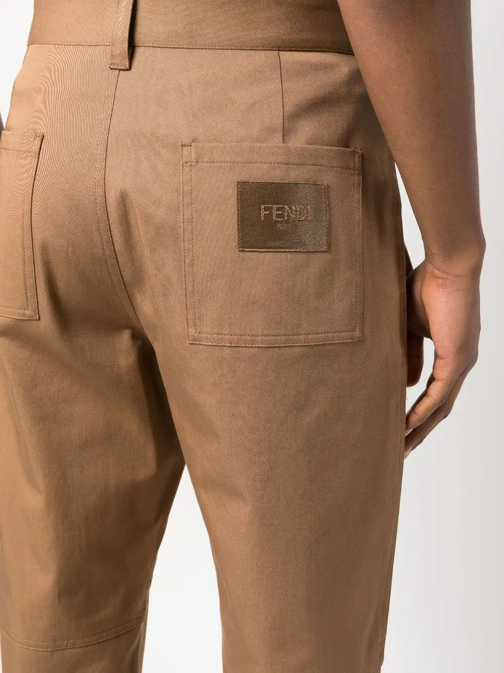 Affordable FENDI mid-rise straight-leg trousers