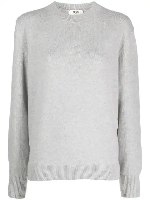 FENDI crew-neck wool-blend jumper