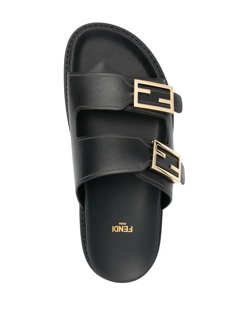 Affordable FENDI Fendi Feel logo-buckle slides