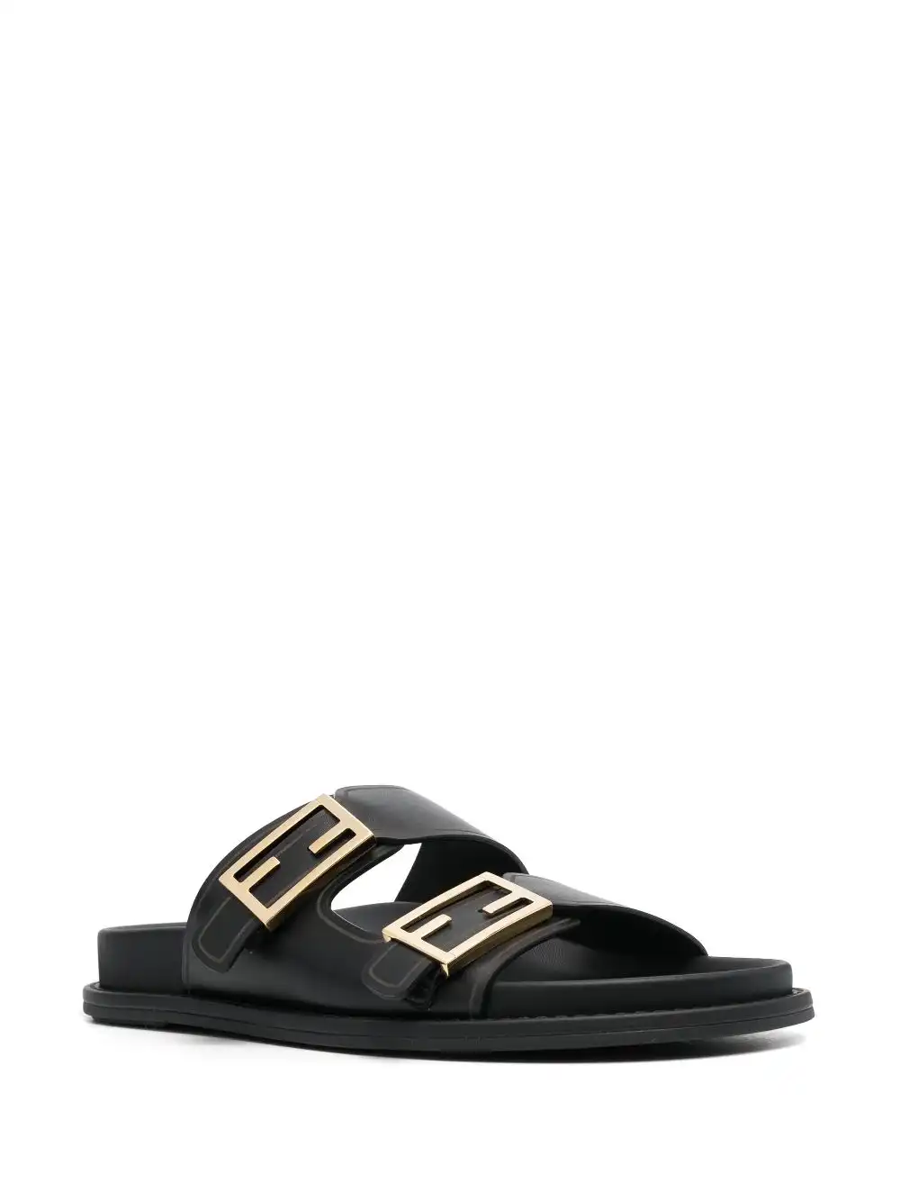 Affordable FENDI Fendi Feel logo-buckle slides