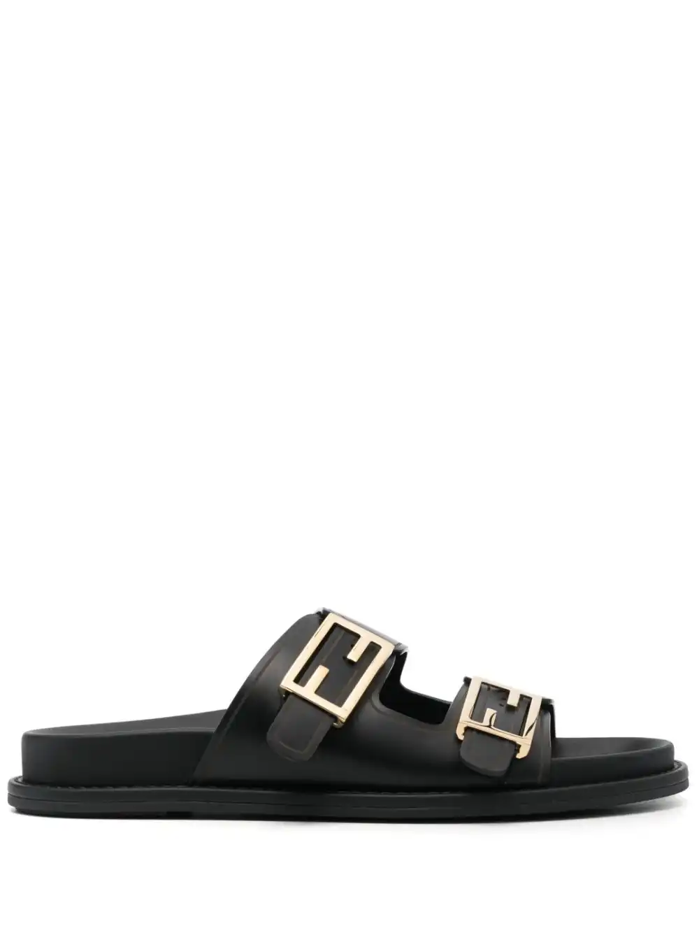 Affordable FENDI Fendi Feel logo-buckle slides