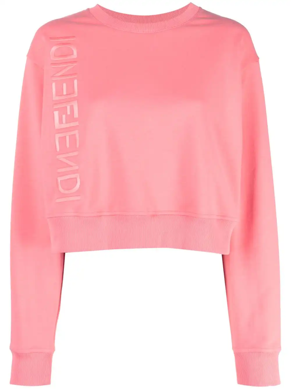 Affordable FENDI logo-print cropped sweatshirt