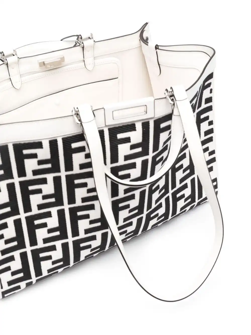 Cheap FENDI X ff-logo print tote bag