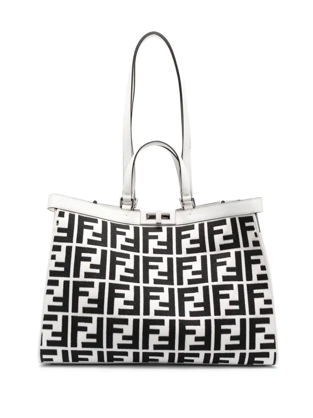 Cheap FENDI X ff-logo print tote bag